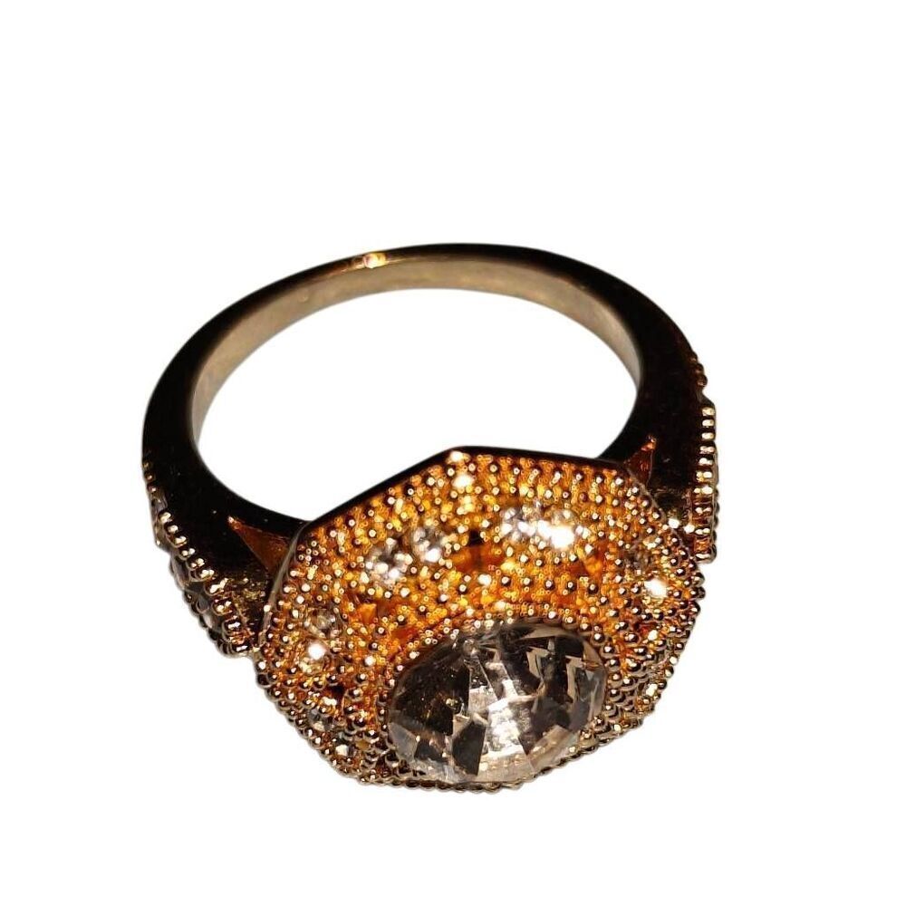 Gold Large Stone Ring - Picture 4 of 5